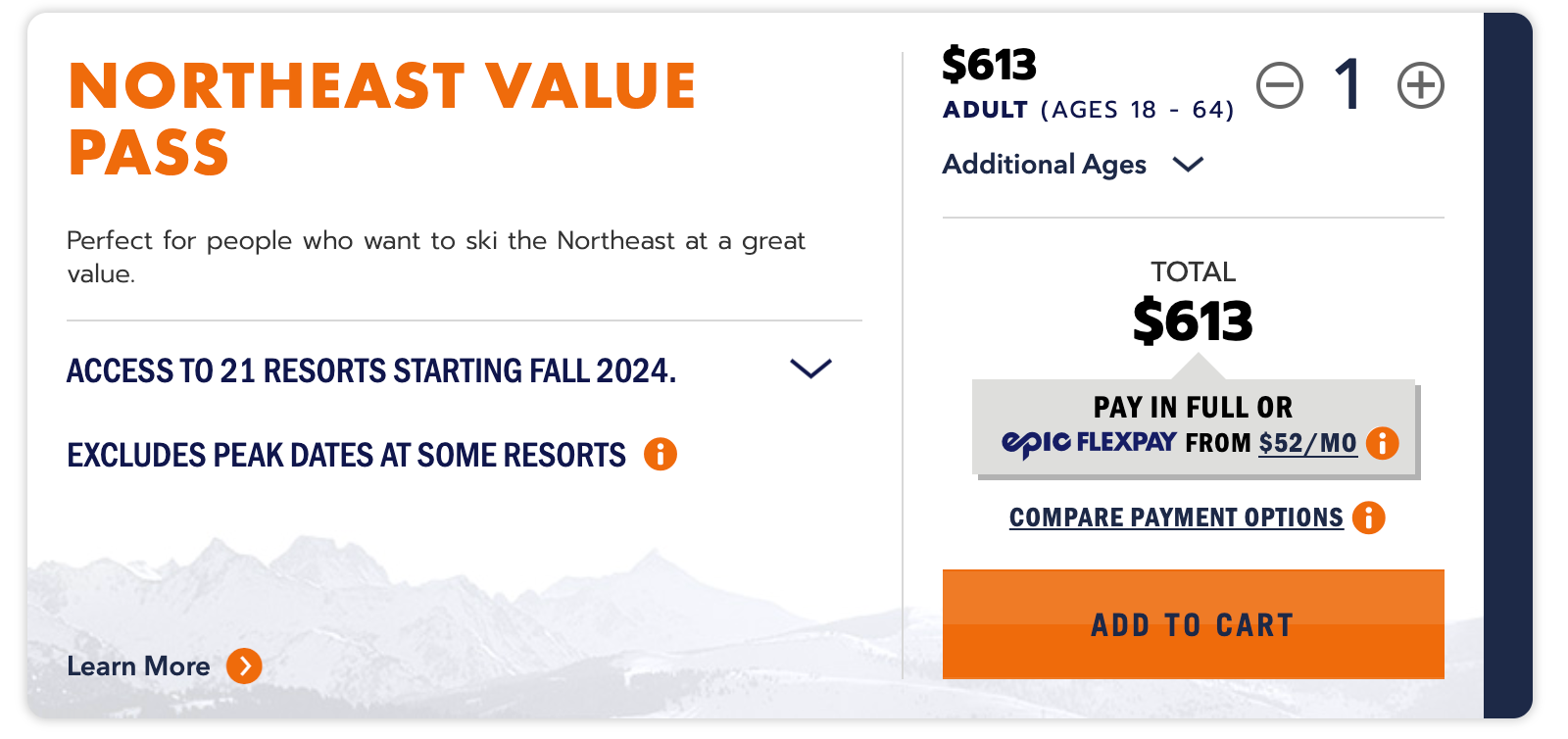 northeast value pass